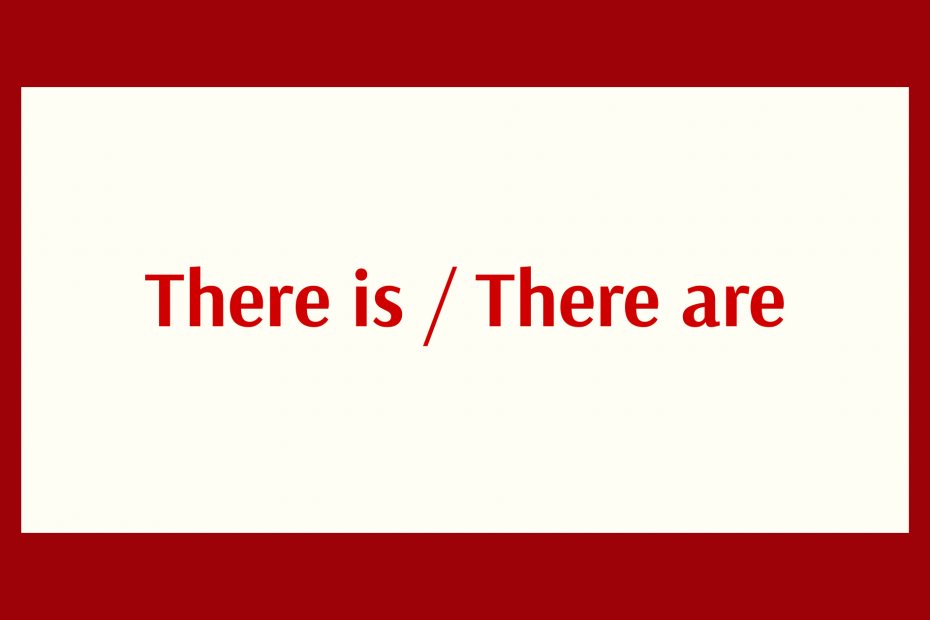 YOURE Blog - There is/There are