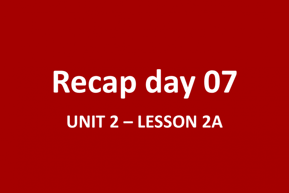 Day 07 - Khóa 1: Tóm tắt buổi học ngày 20/09/2022