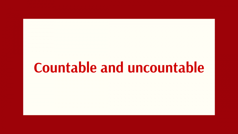 Countable and uncountable-YOURE